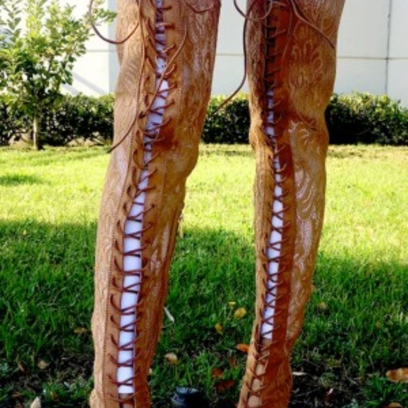 Lace-Up Over The Knee Boot - Picture 4 of 4